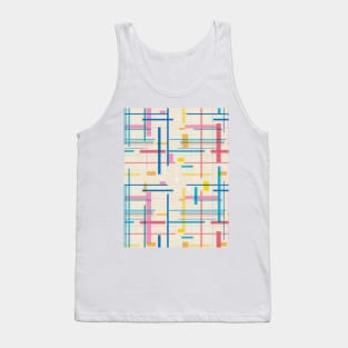 Geometric Fall In Line Glitch Tank Top